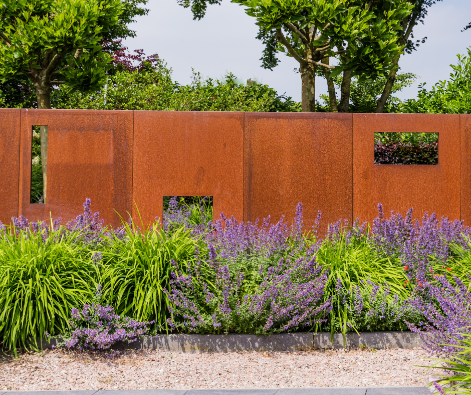 Milton Stone privacy screens materials and outdoor setting