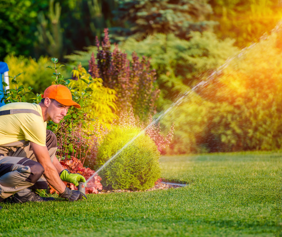 Milton Stone sprinkler & irrigation systems materials and outdoor setting