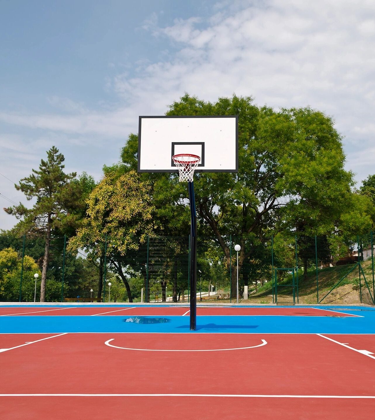 Milton Stone — sports courts landscape detail