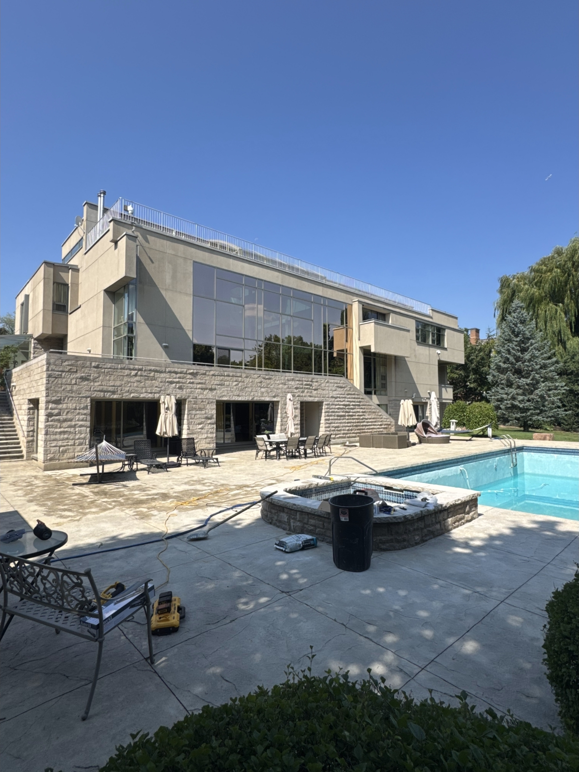 Milton Stone in-ground pool service photograph