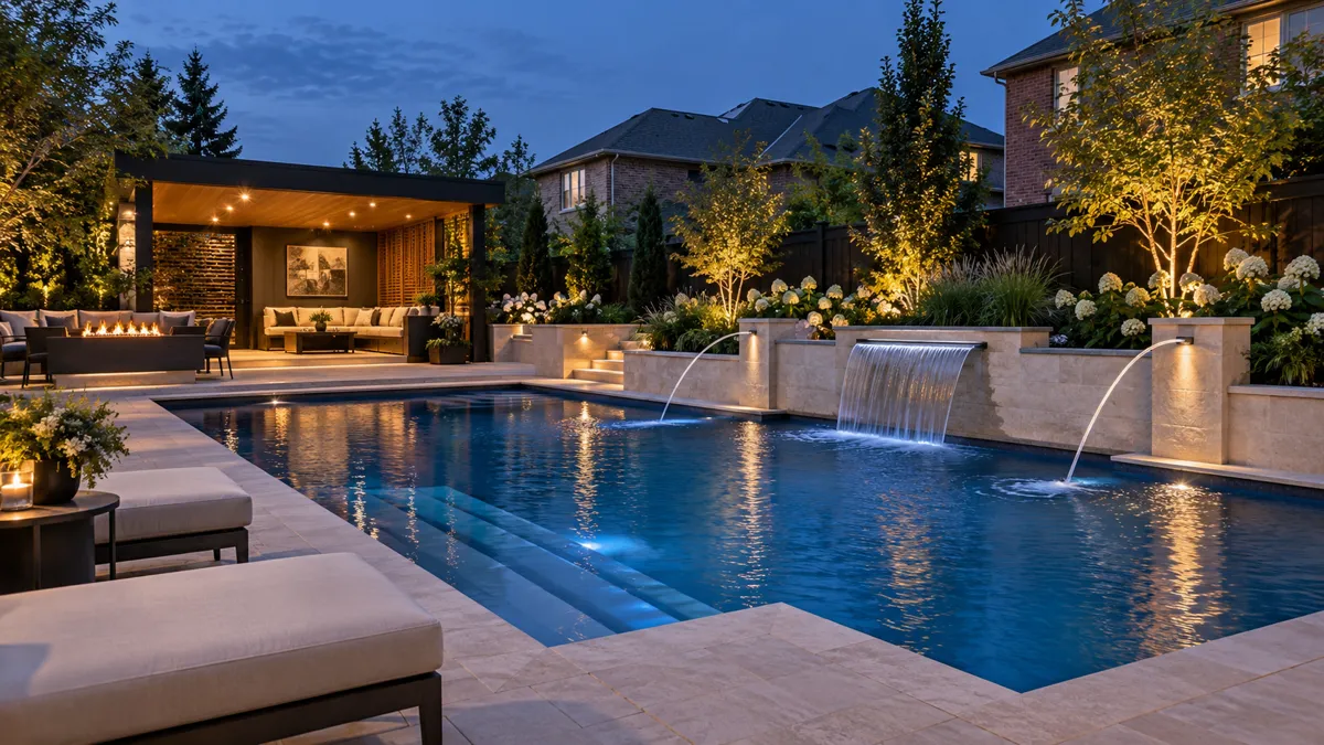 Milton Stone residential pool and outdoor living concept
