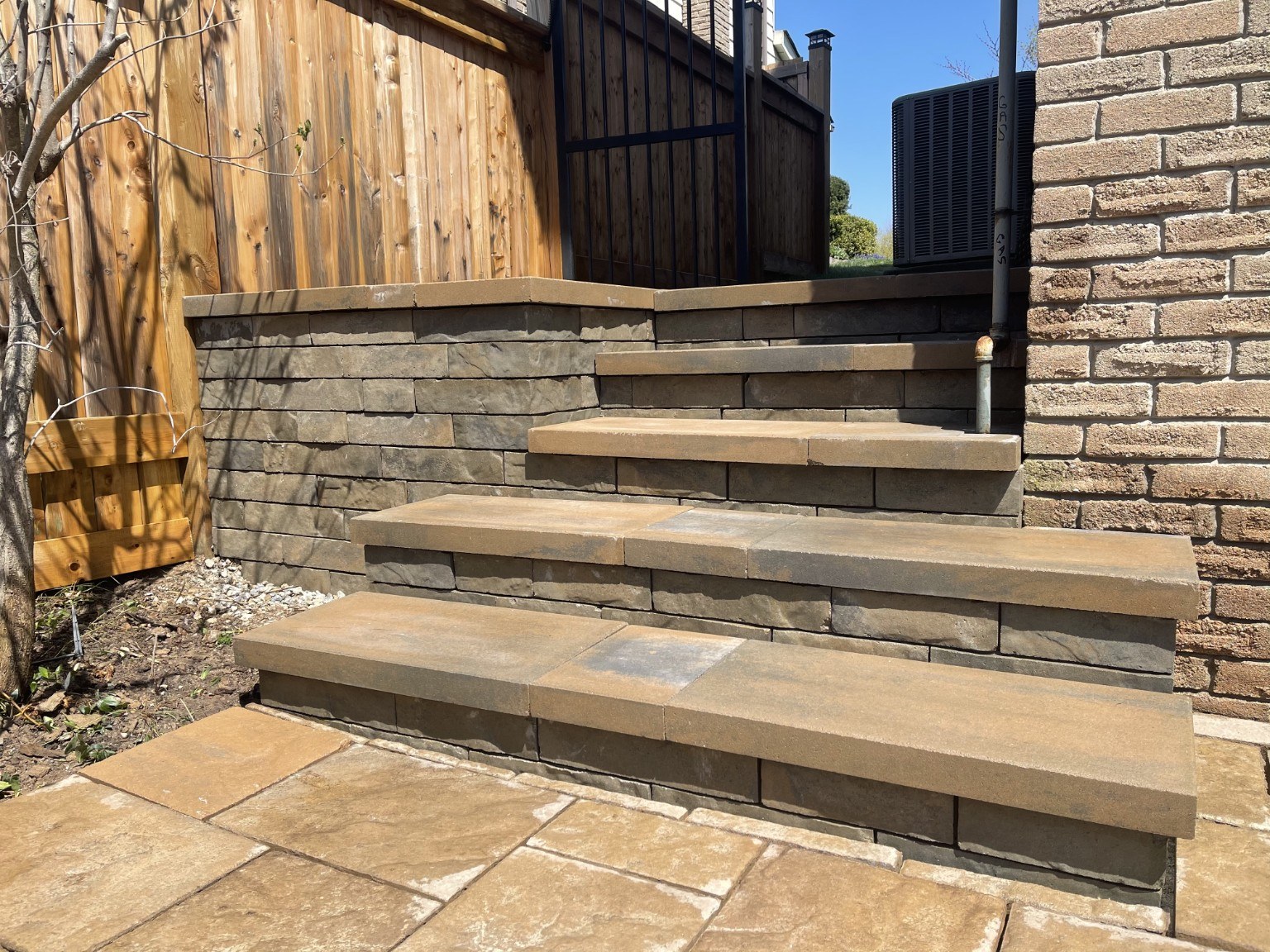 Completed side entrance staircase in Milton
