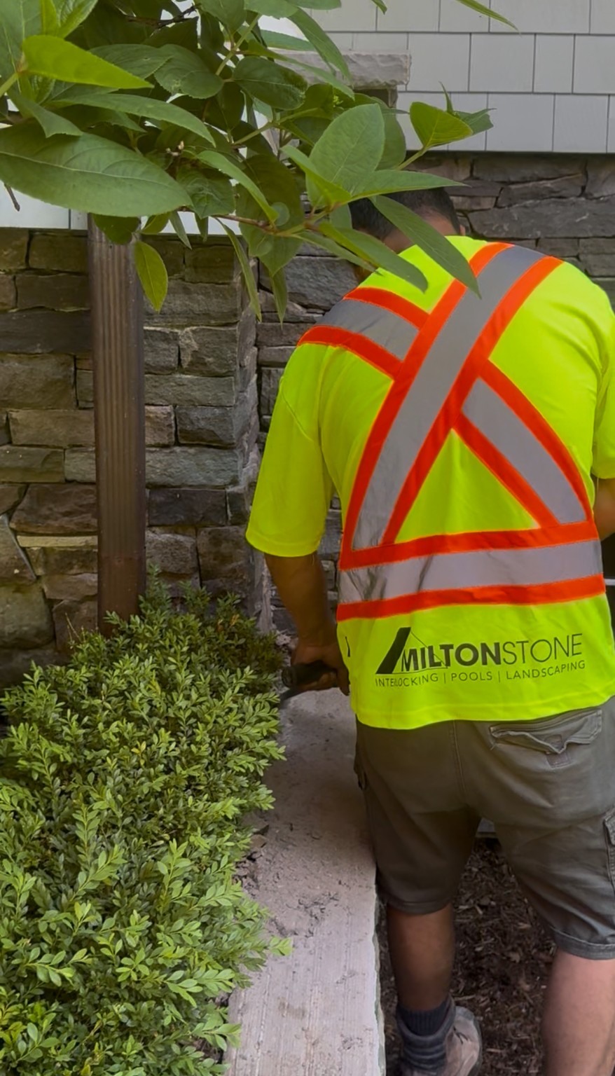 Milton Stone branded workwear on site
